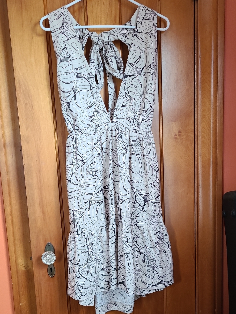 Monstera Deep V Dress